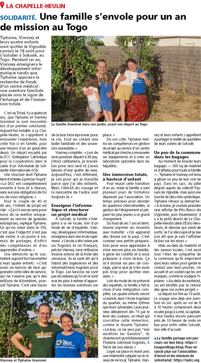 On est dans le journal